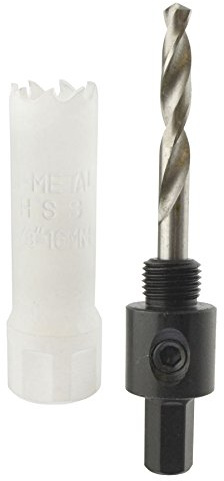 16mm HSS Hole Saw Holesaw Bi-Metal Blade Cutter Drill and Drill Adaptor Arbor