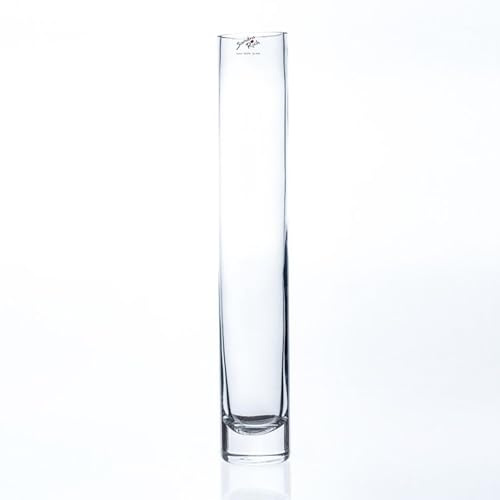 Glasvase Vase Glas Blumenvase Tischvase gerade schlank 36 cm, Ø 6 cm