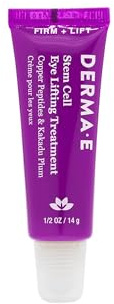Derma E Stem Cell Lifting Eye Treatment – Multi Action Firming and Tightening Under Eye and Upper Eyelid Cream - Hydrating and Revitalizing Moisturizer, 0.5oz