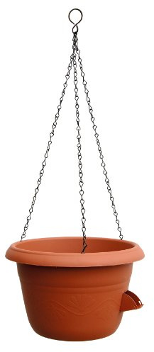 Plastia Blumenampel Siesta mit Dochtbewässerung, 35 + Kette, Farbe terracotta
