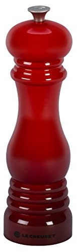 Le Creuset Pfeffermühle, ABS-Kunststoff, 6,2 x 6,2 x 20,8 cm, Keramik-Mahlwerk, Kirschrot, 96001900060000