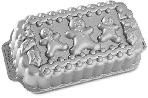 NordicWare Platinum Collection Zugpfanne Gingerbreat Family - Brotpfanne silber/schwarz
