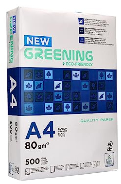 Liderpapel Greening - Papel Fotocopiadora, A4, 80 Gramos, Paquete de 500 Hojas
