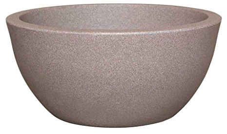 Pflanzschale Rimini rund aus Kunststoff 40cm, Farbe:taupe