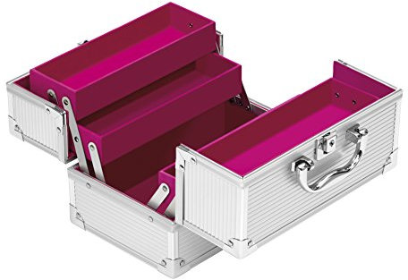 Clauss Kosmetik / Schmuckkoffer, silber, 1er Pack (1 x 1 Stück)