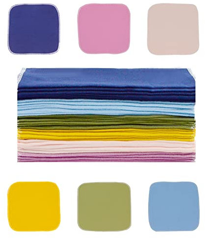 Toallas Unpaper lavables, 100% algodón, toallas de papel reutilizables, paquete de 30 toallas de papel sin papel de 25,4 x 25,4 cm