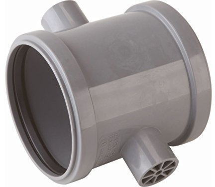 HT-Doppelschiebemuffe Plus DN 110 für HT-Rohr, DIN EN 1451-1