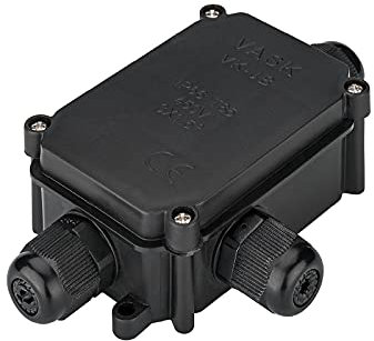 goobay IP66 Abzweigdose, 3-Wege T-Form Verteilerdose, wasserdichter Kabelverbinder für Außenbereich, Garten & Erdkabel, PG9-56660