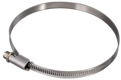 Xavax Colliers de serrage (jeu de 2 colliers de serrage avec entraînement par vis sans fin, plage de serrage 110 - 130 mm, largeur de courroie 9 mm) Argent