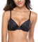WingsLove Women's Push Up Bra T Shirt Bra Lightly Padded Underwire Everyday Basic Comfort Lift Up Plunge Bra Black