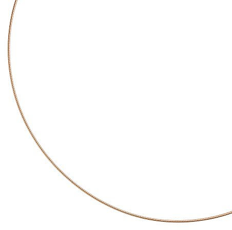 Schmuck Krone 1,1mm Halsreif Omegareif aus 925 Silber rotgold vergoldet 42cm Halsschmuck