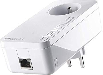devolo Magic 1 LAN Adaptateur d'extension : 1x Adaptateur CPL, Prise Gigogne (1200 Mbits, 1x Port Fast Ethernet) idéal pour gaming et streaming, prise française