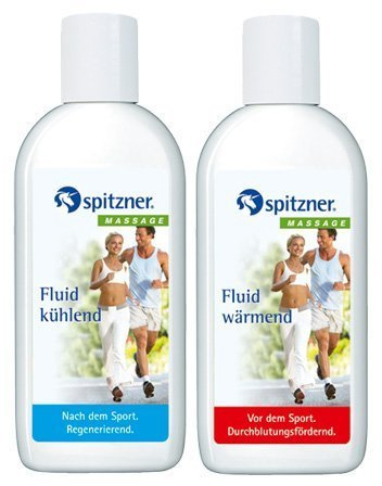 Spitzner wärmendes & kühlendes Sport-Fluid Set (2 x 200ml) – Wärmesalbe & Kältesalbe für Sportler mit wertvollen Vitaminen A, E und F