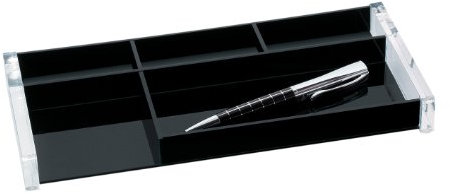 Wedo 601601 Stifteschale (Acryl Exclusiv) glasklar/schwarz