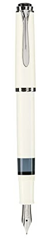 Pelikan Füllhalter Classic 205, Weiß, Feder EF (extra-fein), hochwertiger Kolbenfüller im Geschenk-Etui, 976712