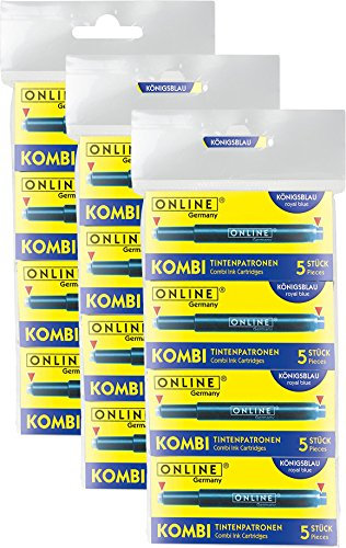 3 x 4er Pack 17026 - Kombipatronen, blau | Für alle gängigen Füllfederhalter