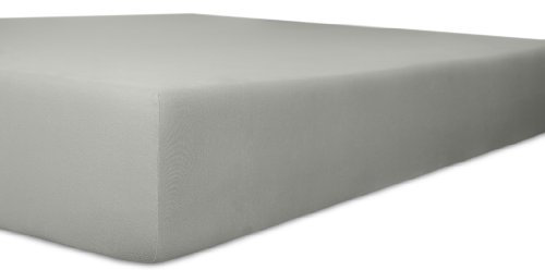 Kneer 2501884 Easy-Stretch Spannbetttuch Qualität 25, Größe 180 x 200-200 x 220 cm, Schiefer, Anthrazit