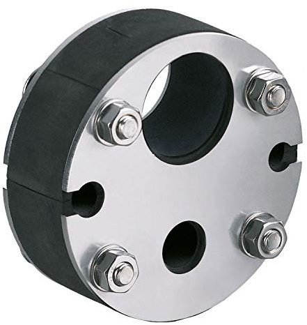 3P Mauerdurchführung DN 100 1x Ø 36 mm, 1x Ø 16 mm und 2 Kabel, dichtet die Zisterne an Durchführungsstellen ab