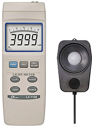 Luxómetro Digital (Rango: 0 a 400 000 Lux) para auditorios, teatros, estadios, Laboratorios Junto con Certificado de calibración de fábrica Modelo: Lutron LX-1108
