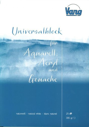 Universalblock Aquarell-, Acryl- und Gouachemalerei 25 Blatt 300g 24x34cm