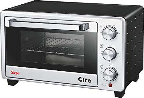 Sirge FORNO20L Mini Four électrique avec Double Verre Ventilè - 1400W 21L - Noir