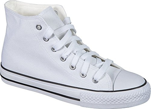 Zapatilla Bota Lona LONETA Tipo Basket Blanco