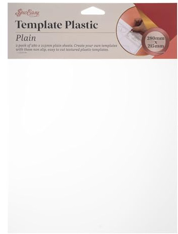 Sew Easy Plain Template Plastic – 2 Sheets, 280 x 215mm Non Slip, Easy to Cut for Quilting Patchwork Dressmaking