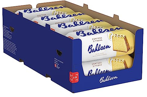Bahlsen Comtess Zitrone - 8er Pack - saftiger Zitronenkuchen mit heller Glasur, einzeln verpackt (8 x 350 g)