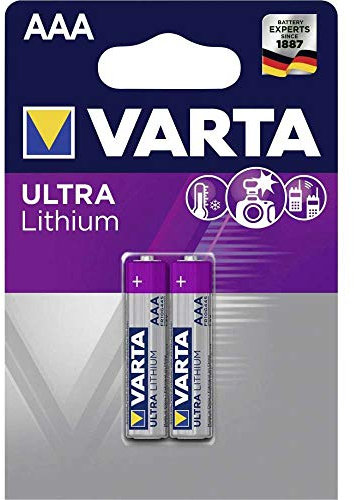 1x2 Varta Professional Lithium Micro AAA LR 03