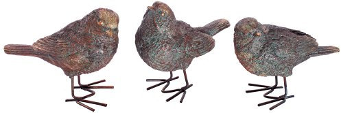 London Ornaments L02420040 Bronze Birds (Set of 3)
