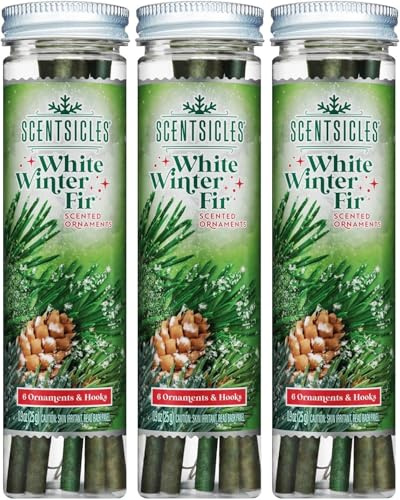 Scentsicles Wintertanne Weiß, 6 Stäbchen/Flasche (3 Stück)