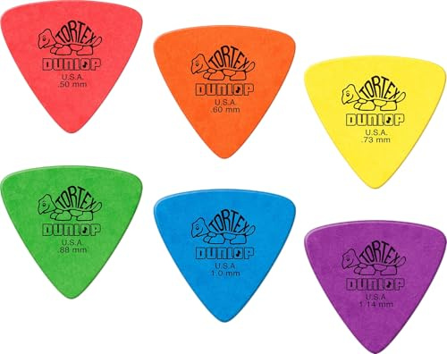 Dunlop Tortex Triangle Guitar Picks Sample Variety Mix Pack (2 of each gauge) 12/Player's Pack