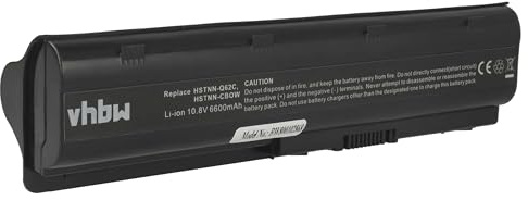 vhbw Akku kompatibel mit HP Compaq 630 | 635, 650, G72, 635 ale51ea, G42, 635 ale52ea, G32, 655 Notebook (6600 mAh, 10,8 V, Li-Ion)