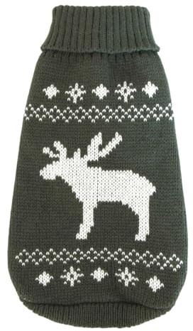 Wolters | Strickpullover Elch in Grau/Weiß | Rückenlänge 45 cm