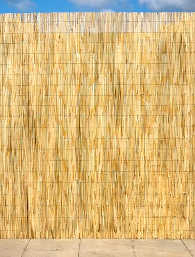 Papillon Thick Reed Bamboo Style Natural Garden Fence Screening Roll Privacy 4m x 1.2m (13ft 1in x 4ft)