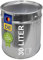 plasteo® 30 Liter Blecheimer Hobbock Fass mit Deckel und Spannring | Stabile Seitliche Metallgriffe | Luft und Flüssigkeitsdicht | Robust und Stapelbar | Gefahrgut Tauglich