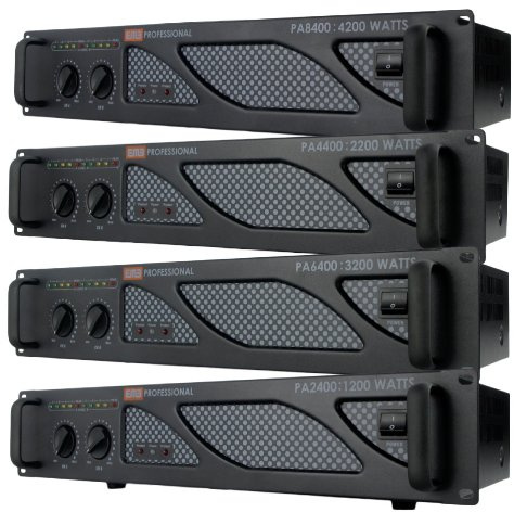 EMB Pro - PA2400 - Rack Mount Professional Power Amplifier - 1200 Watts PA Band Club