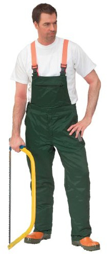 Unbekannt Schnittschutzhose für Forstarbeiten - Latzhose mit Schnittschutzeinlage nach EN 381 Klasse 1, 44