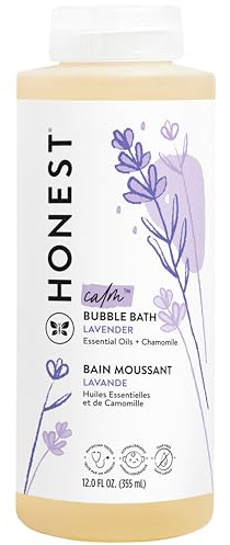 Honest Bain moussant hypoallergénique à la lavande avec des plantes d'origine naturelle, lavande de rêve, 30 ml