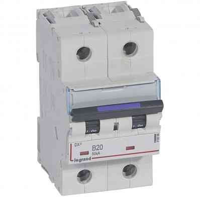 Disjoncteur DX³ 50kA - 2P 230V~ à 400V~ - 20A - courbe B - 3 modules