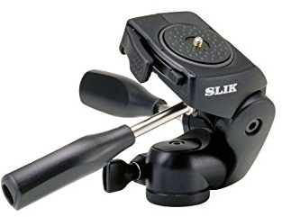 SLIK 700DX Pro 3-Wege-Schwenk-/Kippkopf mit Schnellverschluss, Schwarz (615-700)