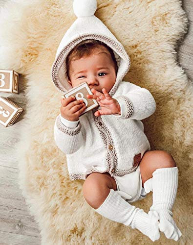 Hollert German Leather Fashion Lammfell Baby waschbar ökologisch gegerbtes kuscheliges echtes Merino Schaffell (deutsche Qualität) Naturform Babyfell geschoren Größe 80-90