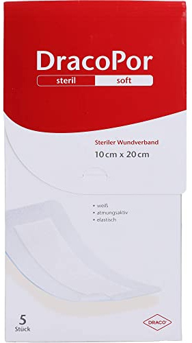 DRACOPOR Wundverband 20cmx10cm steril, 5 St. Wundauflagen