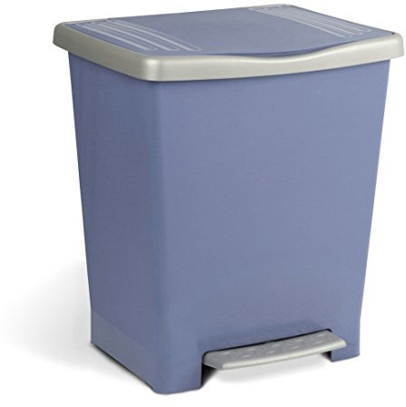 Tatay Cubo de Basura Cocina con Pedal Millenium 21L | Acabado Mate | Interior y Exterior | Para Bolsas de 20L a 30L | Plástico Resistente Libre de BPA | 33,5x30x39 cm, Azul