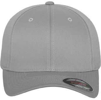 Flexfit Unisex Cap Wooly Combed, Unisex Baseballkappe, S/M, Silver