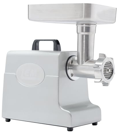 LEM Products MightyBite #8 Meat Grinder, 500 Watt Aluminum Electric Meat Grinder for Home Use, Compact Food Processor for Grinding, Sausage Stuffing, Cooking