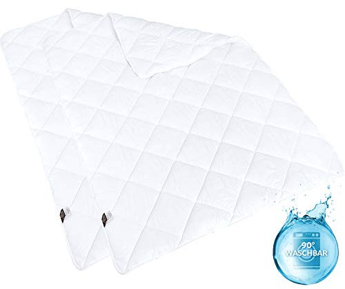 sei Design Mikrofaser Winter-Bettdecke 135x200 2-er Pack | Kochfest, speziell für Allergiker und häufiges Waschen geeignet | Schadstoffgeprüft