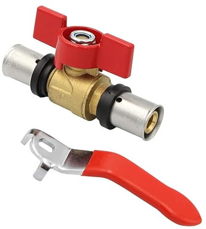 Pipetec Pressfitting Kugelhahn Absperrhahn 16x2 mm TH Kontur Verbundrohr