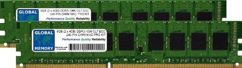 8GB (2 x 4GB) DDR3 1066MHz PC3-8500 240-PIN ECC DIMM (UDIMM) Memoria RAM Kit para Apple Mac Pro (PRINCIPIOS DE 2009 - Mediados 2010 - Mediados 2012)
