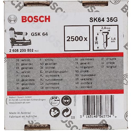Bosch 2608200502 - Chiodo a testa svasata 1,6/16g SK64 35G